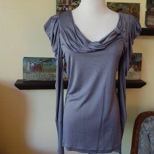 Leifsdottir Top Anthropologie - Draping Cowl Neck & Delicate Pleated Sleeves NEW